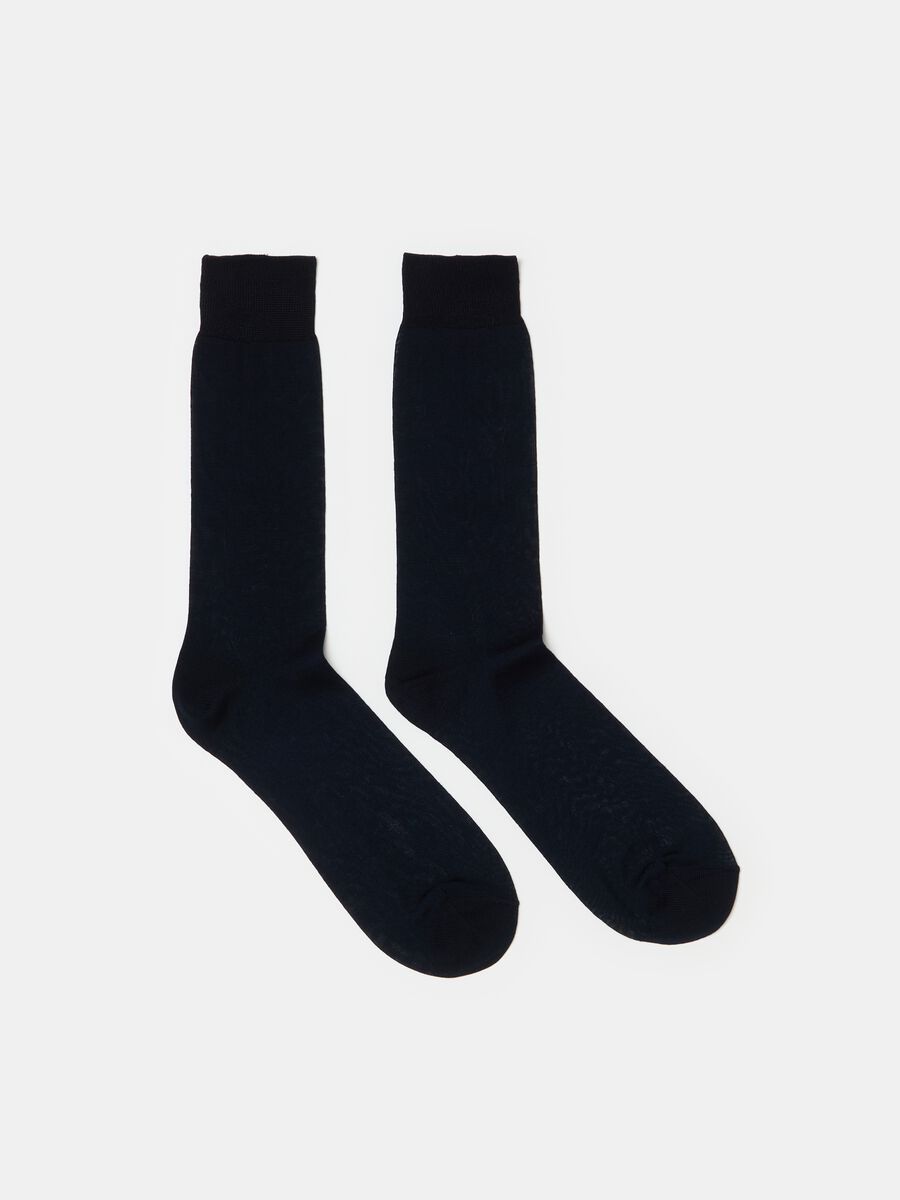 Three-pair pack short socks in plain-knit cotton_1