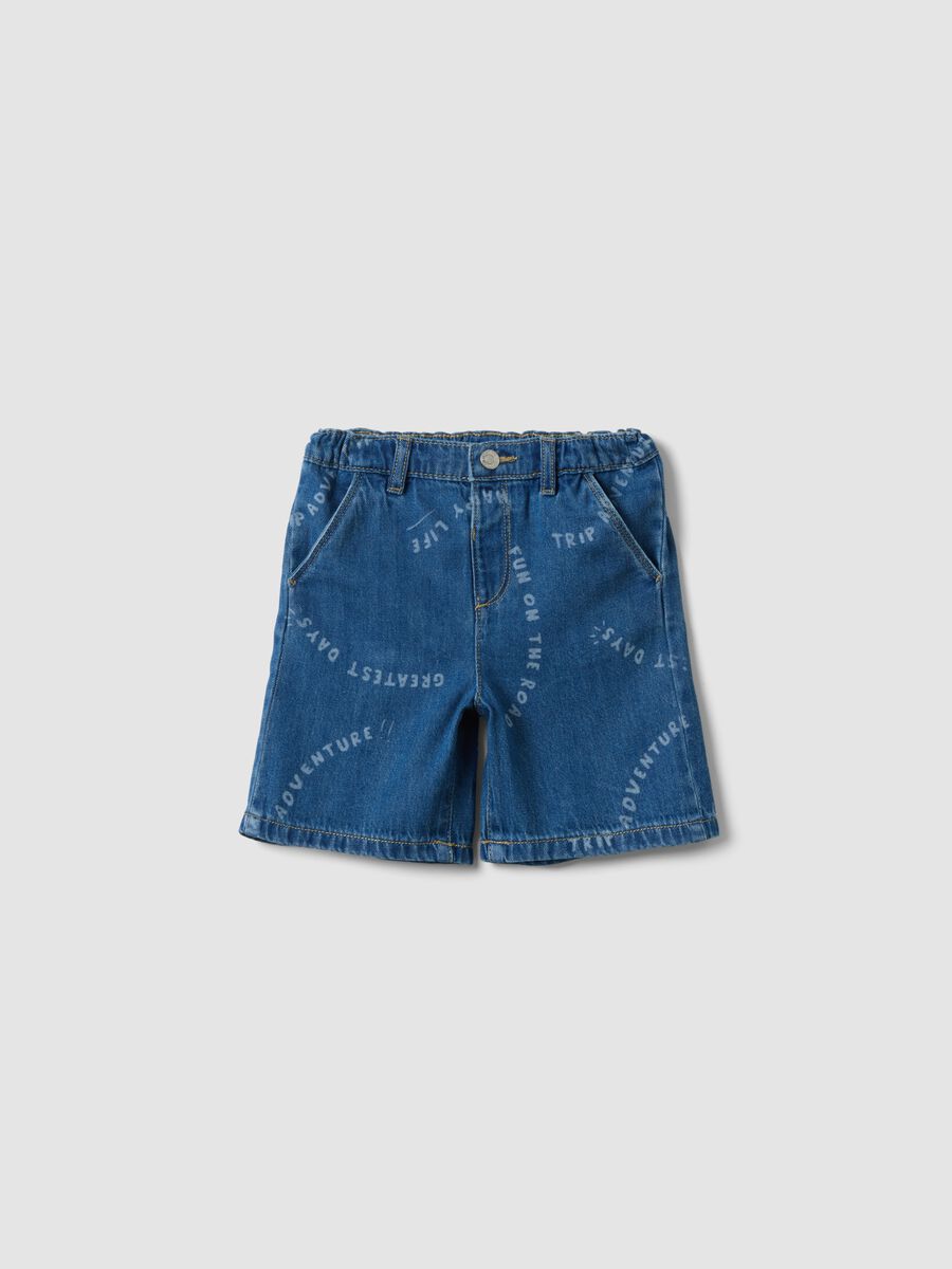 Baby boys&rsquo; pure cotton printed shorts, regular fit_0