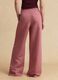 Rosa Wide-Leg-Hose aus Leinen-Viskose-Mix mit strukturiertem Bund_2
