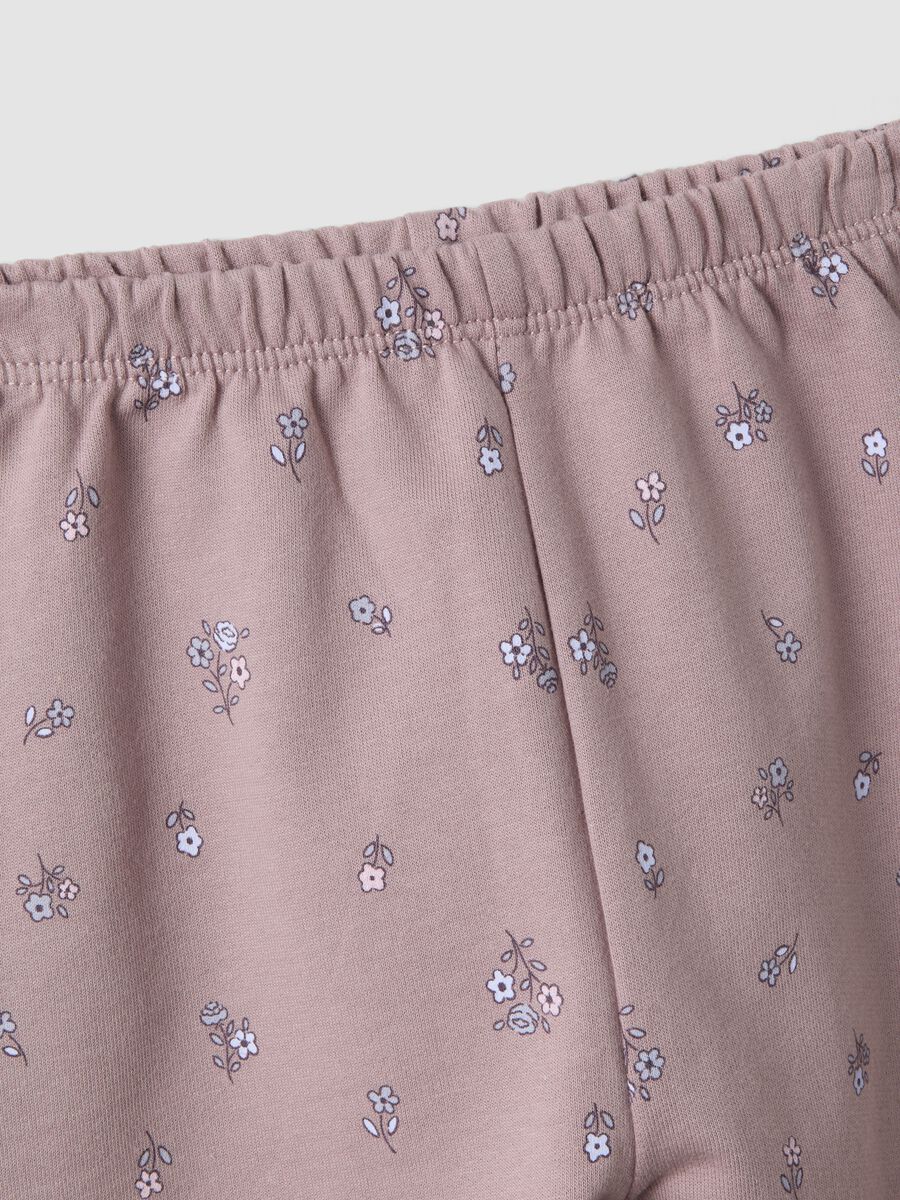 Purple pure organic cotton crew-neck pyjamas_2
