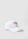 Casquette de baseball en pur coton blanc avec broderie Spritz_0