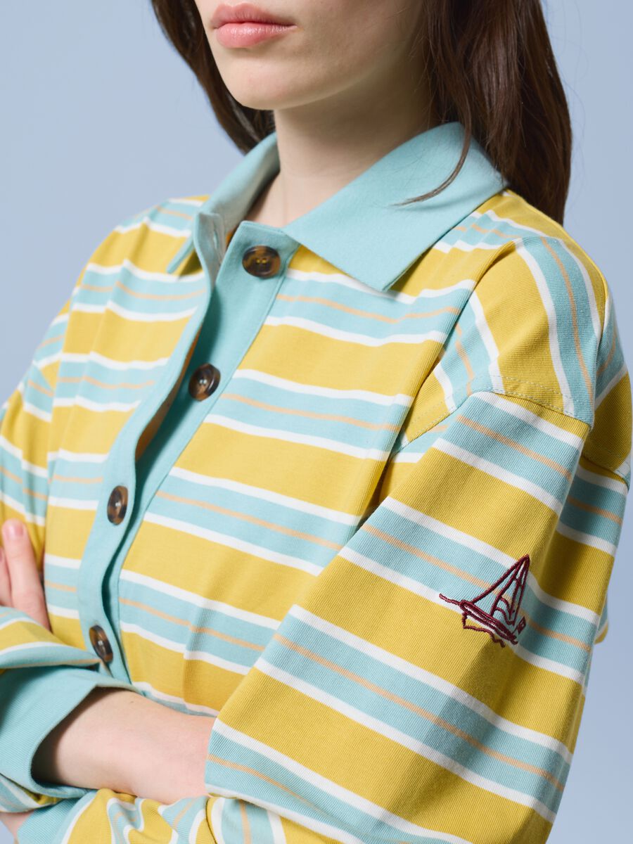 Gestreiftes ALTAVIA SAILING Langarm-Poloshirt aus reiner Baumwolle_2