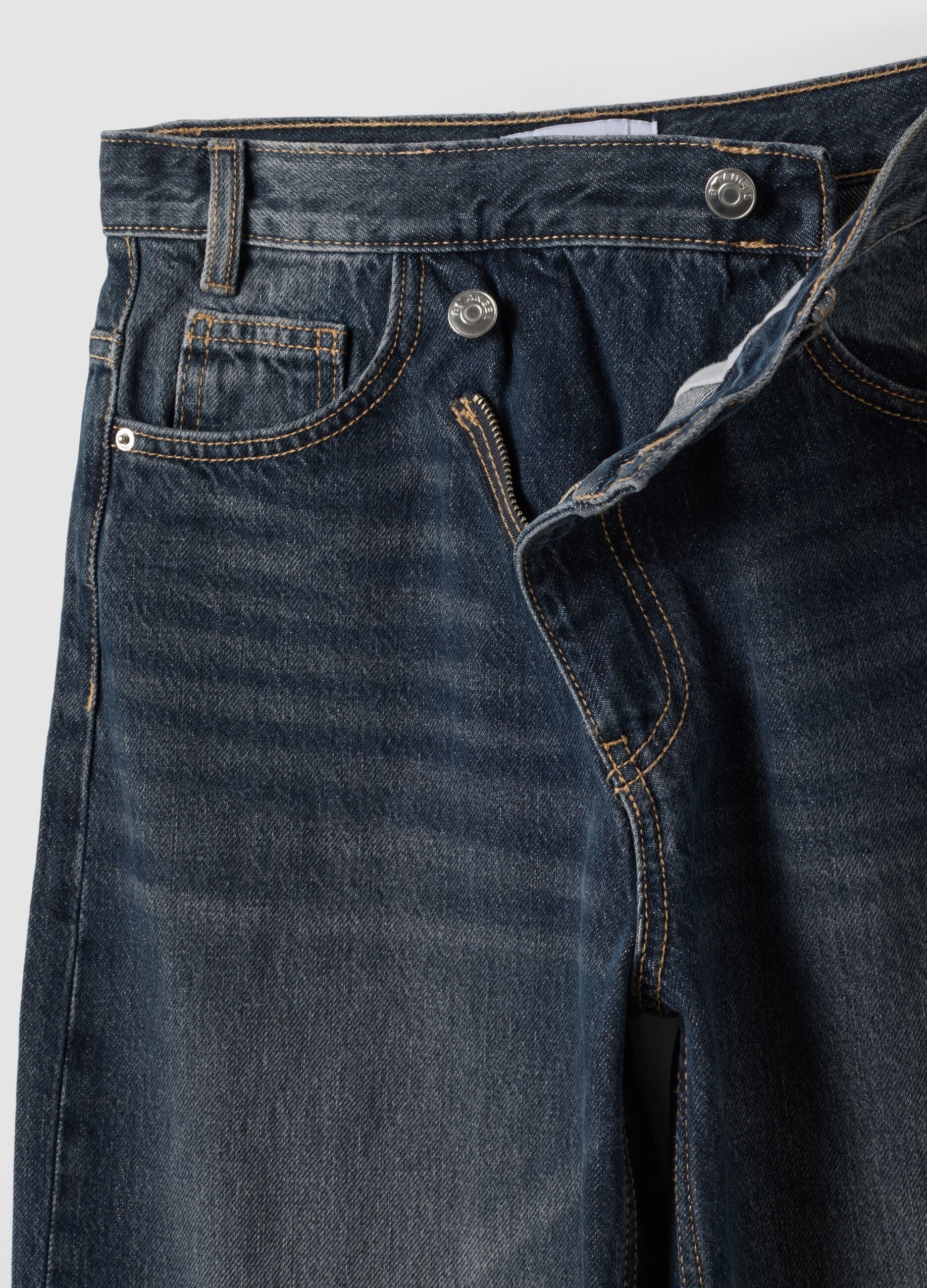 Jeans grigi in denim di puro cotone skater fit