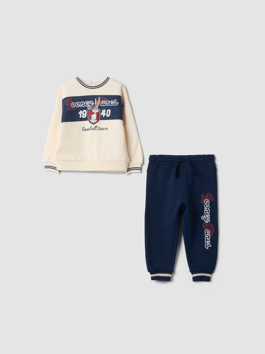 Blue organic cotton Looney Tunes print set_0