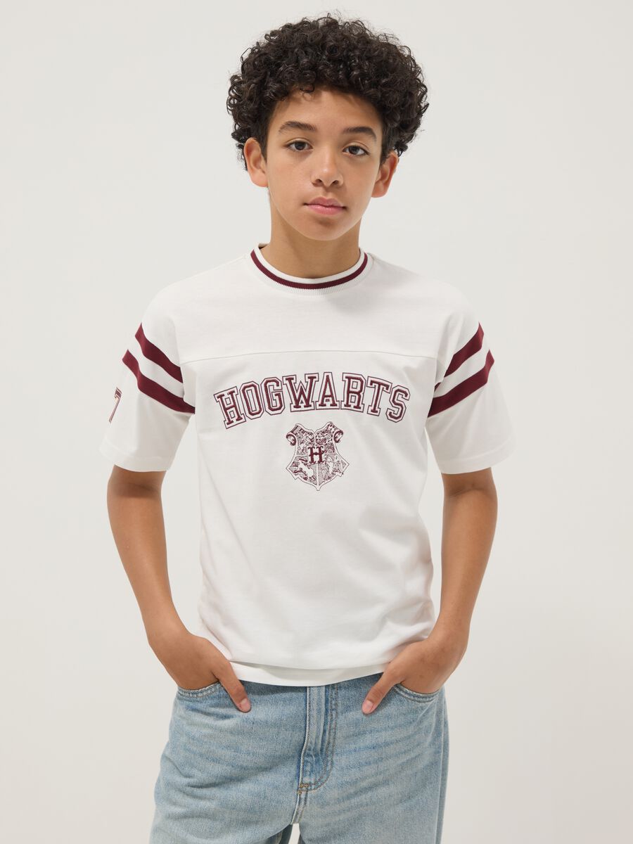 Weisses Kurzarm-T-Shirt aus reiner Baumwolle_0