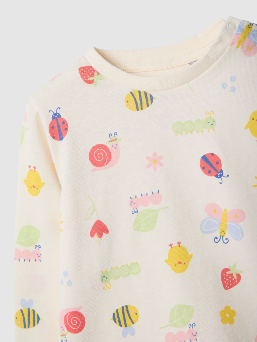 Multicolour baby pyjamas in pure cotton regular fit with prints_2