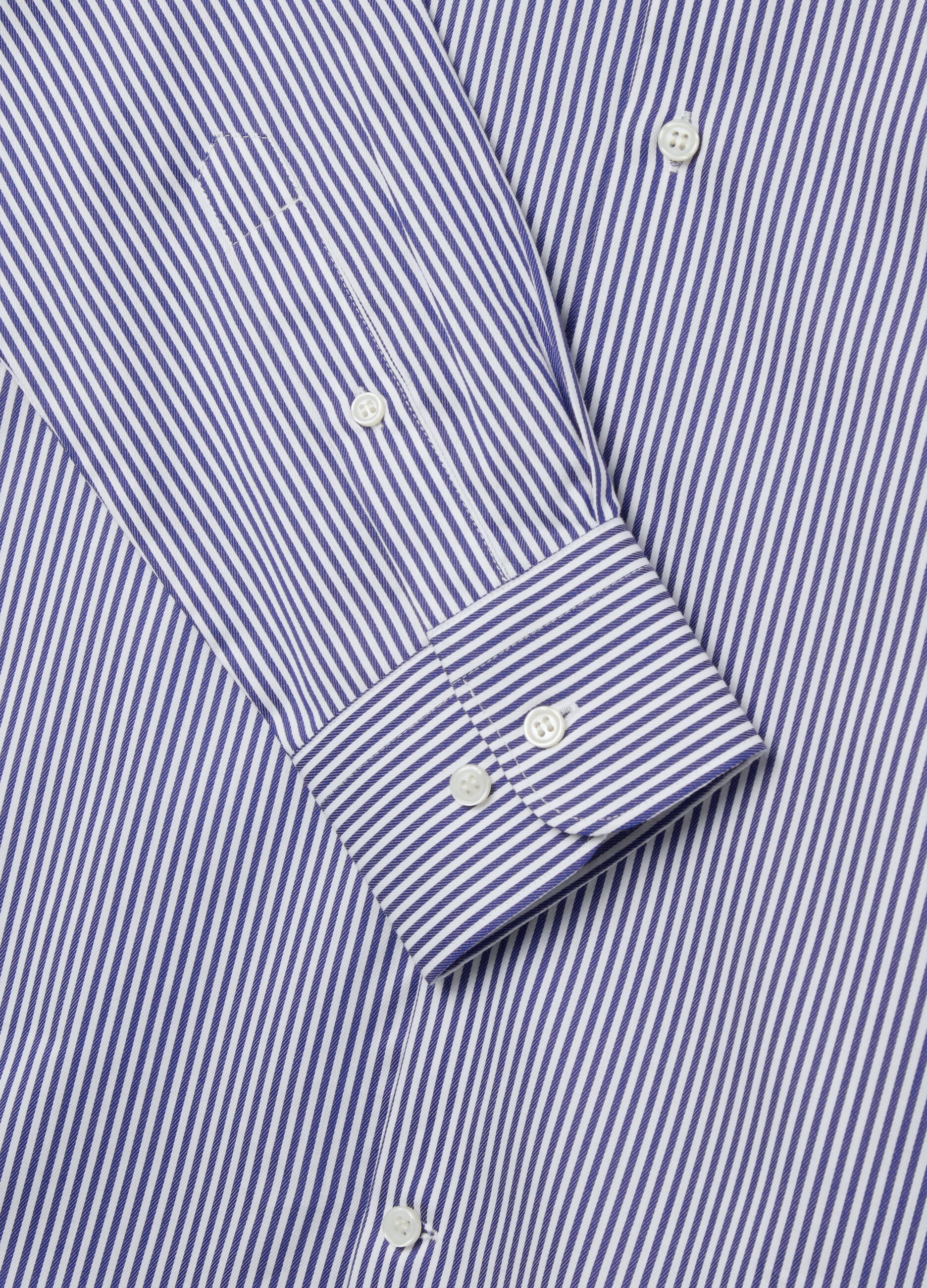 Slim-fit striped easy-iron shirt