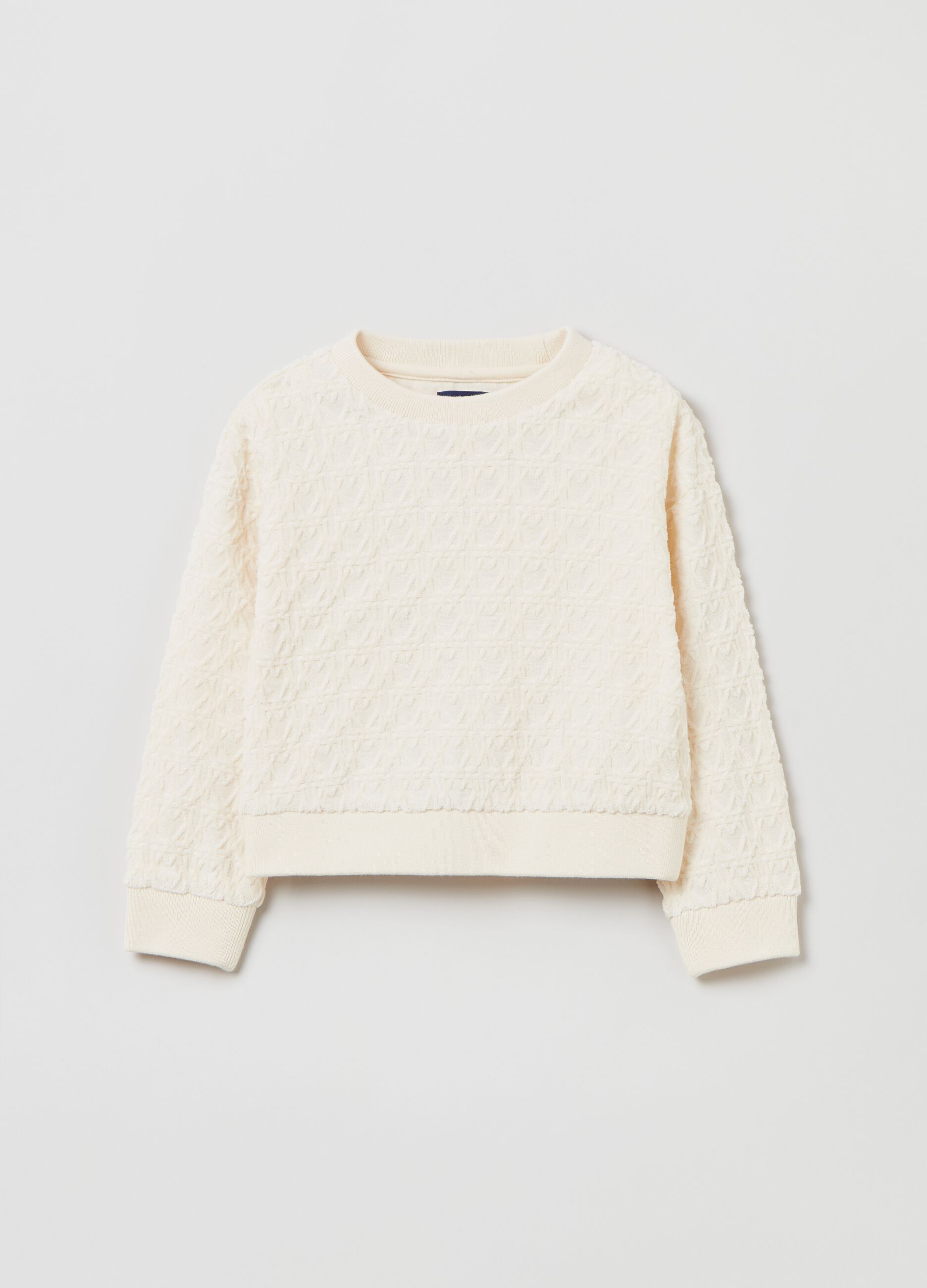 Sweatshirt with devoré texture_0