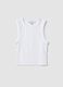 Weisses Cropped-Tanktop aus elastischer Baumwolle_4