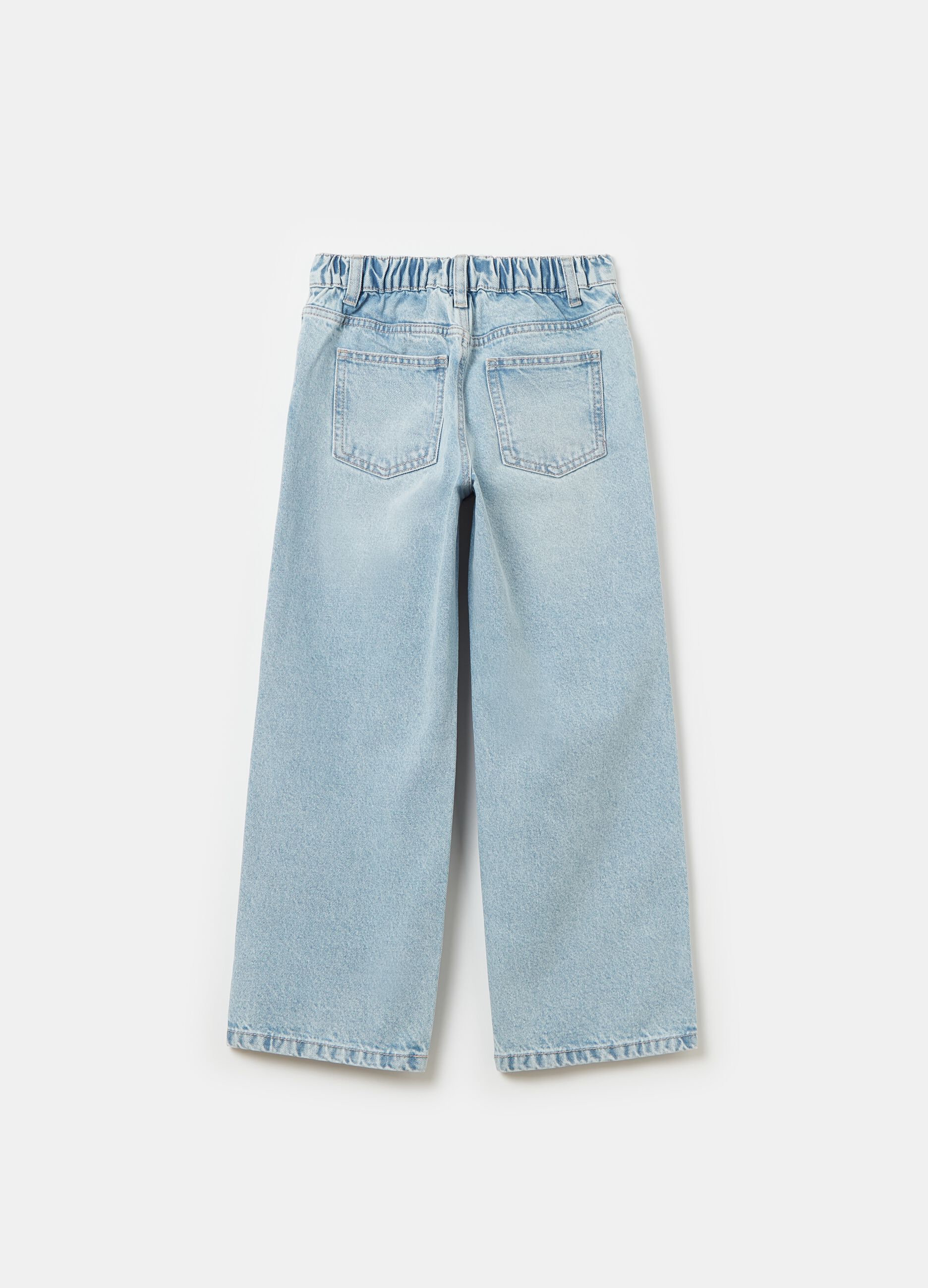 Culotte-style jeans with five pockets