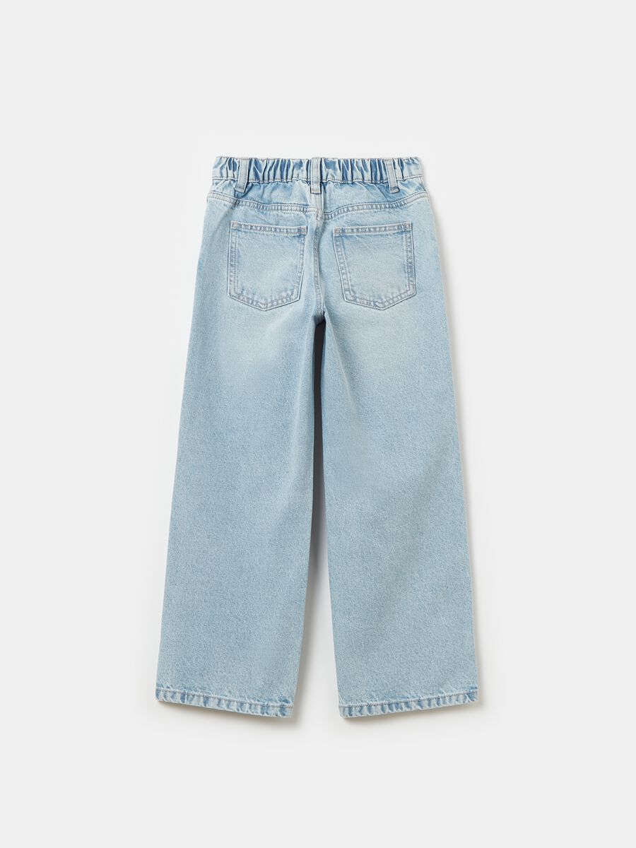 Culotte-style jeans with five pockets_1