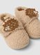 Scarpine beige da casa con riccio applicato_1