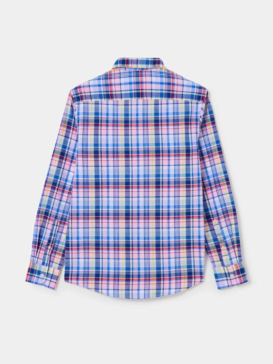 Check cotton shirt with pocket_4