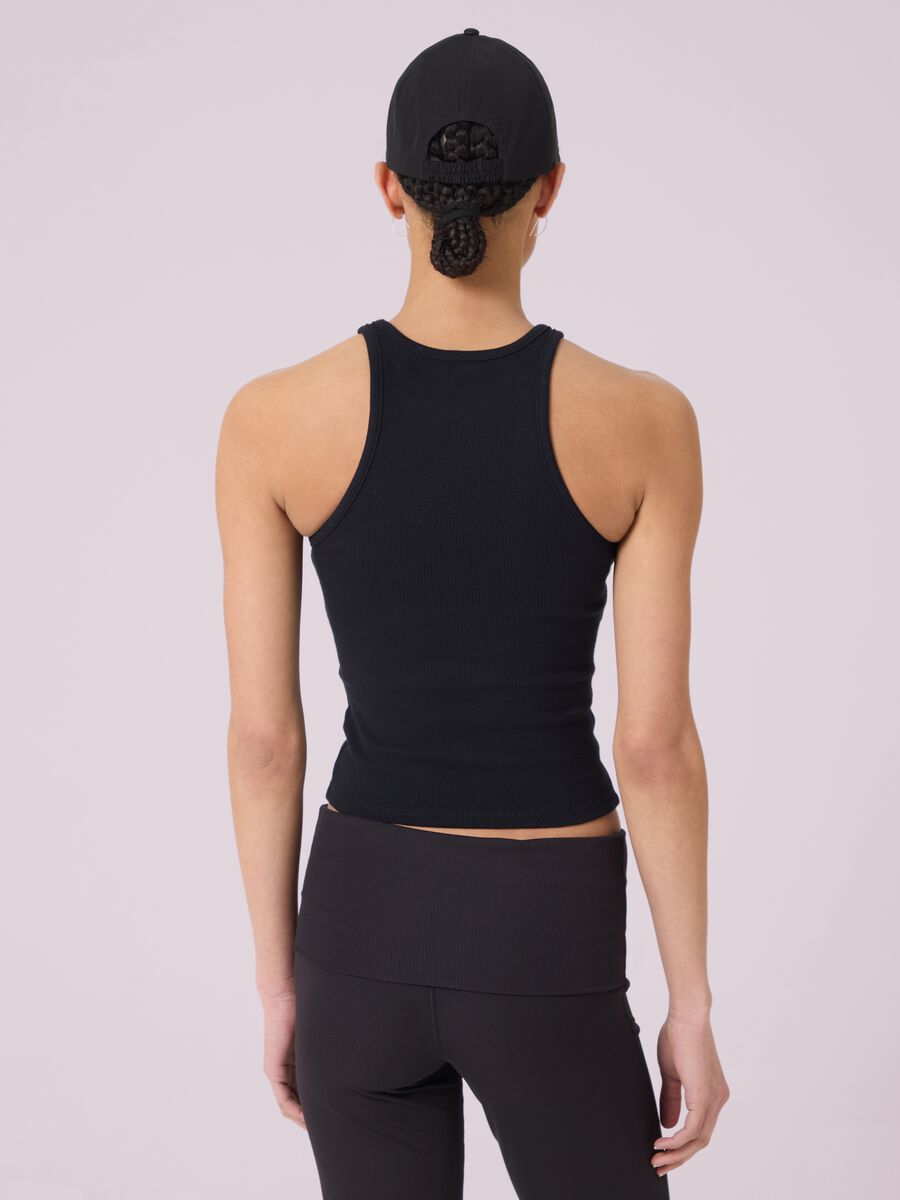 Ribbed Stretch Cotton Tank Top ALTAVIA STUDIO_3