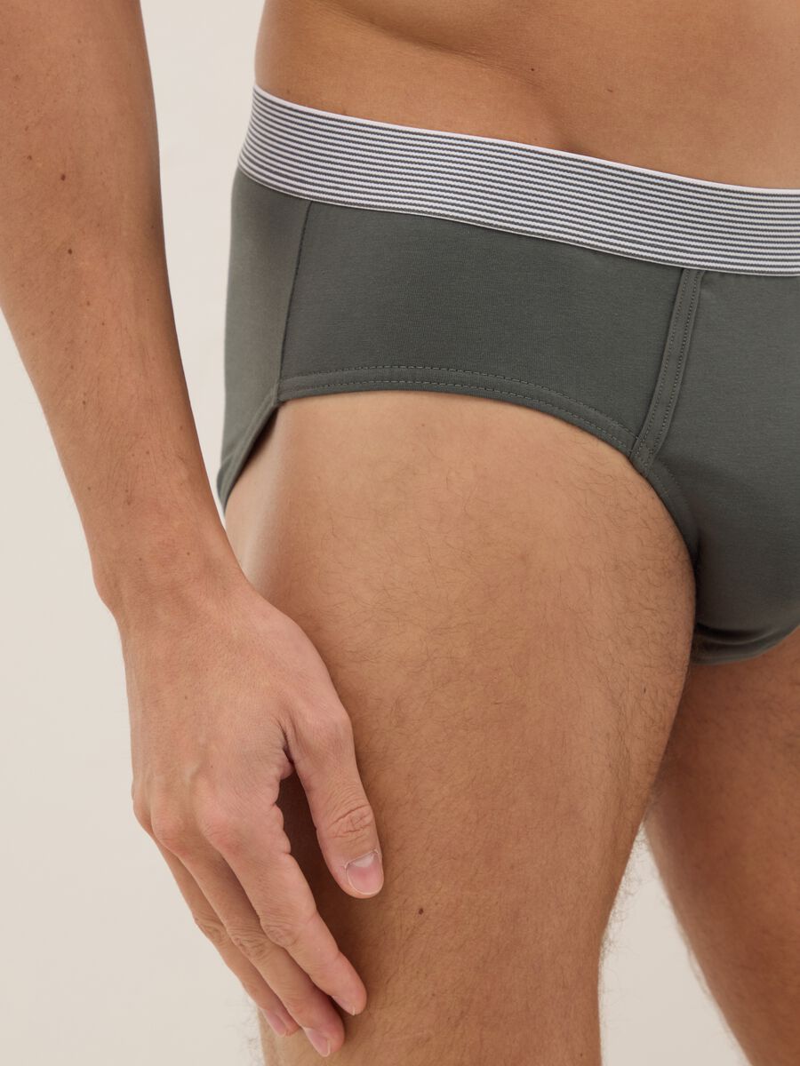Multicolour regular fit stretch cotton tripack briefs_3