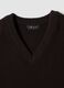Brown pure cotton gilet with deep V-neck_2