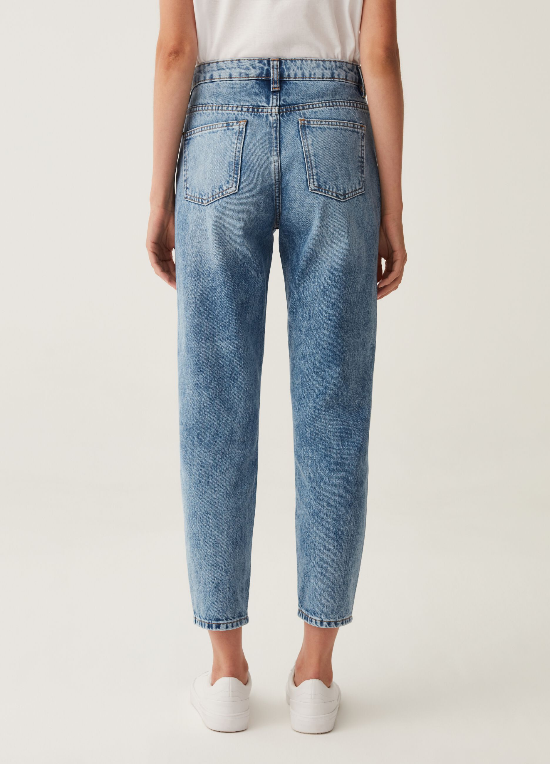 Five-pocket mum slim fit jeans_2