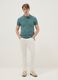 Green slim fit short sleeve pure cotton polo_1