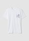 Wei&szlig;es T-Shirt aus reiner Baumwolle mit Print, Regular Fit_4