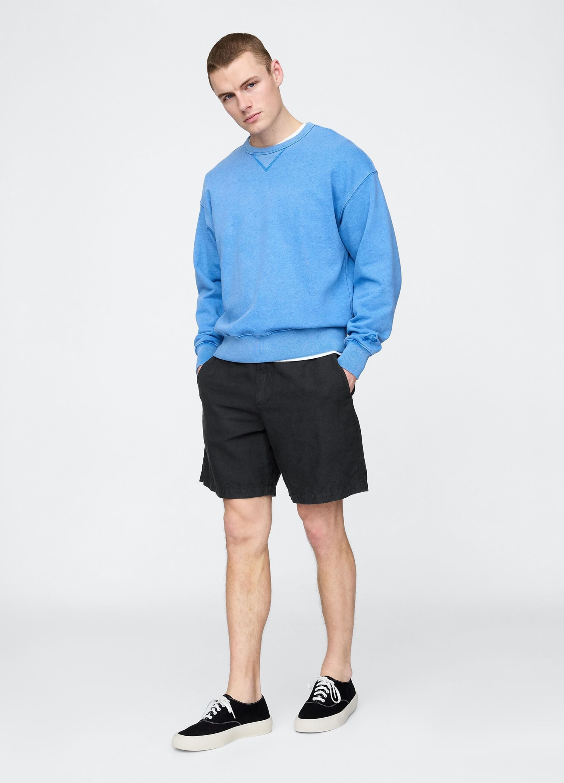 Gap Black Linen and Cotton Shorts