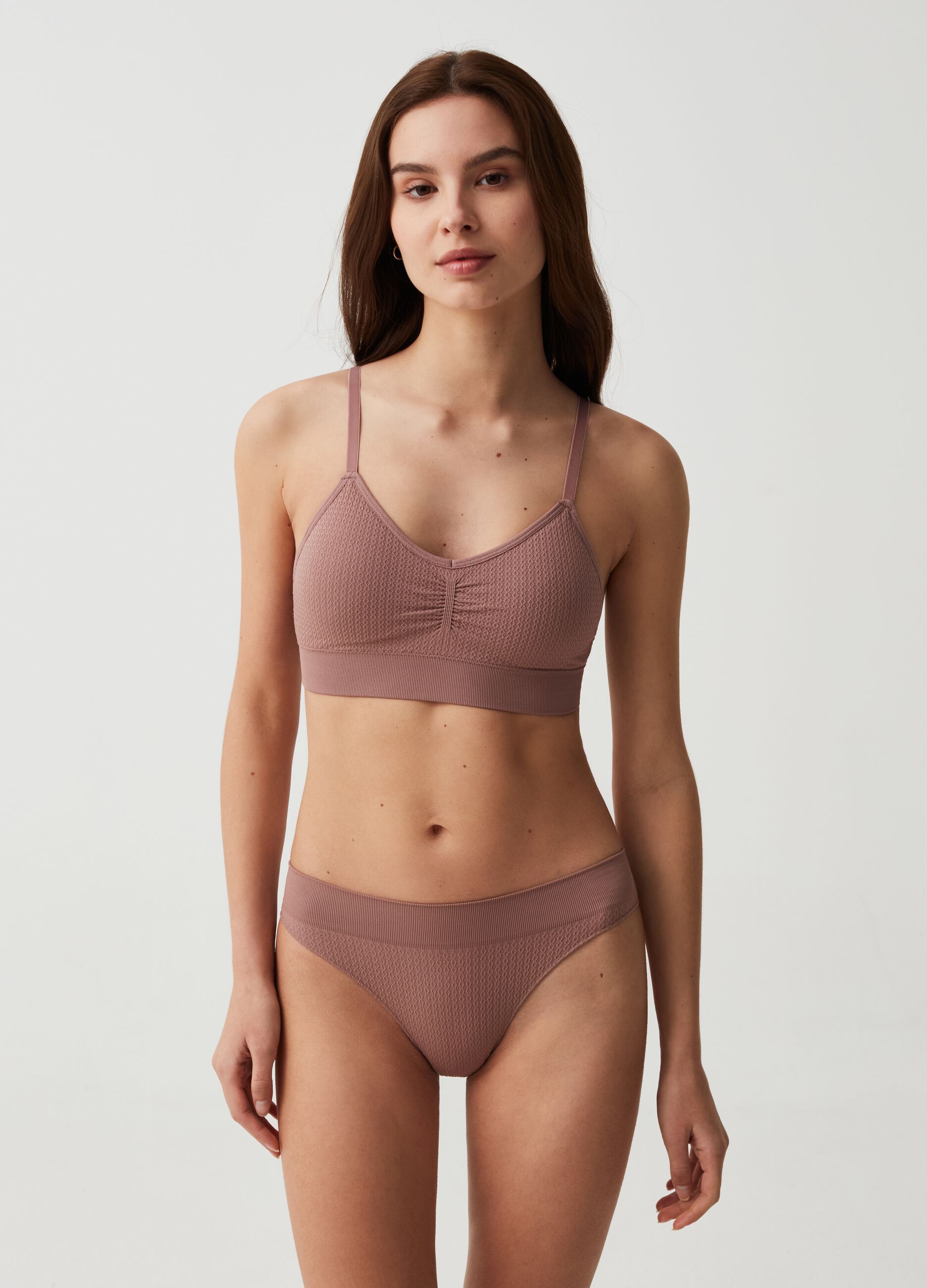 Bralette with woven design