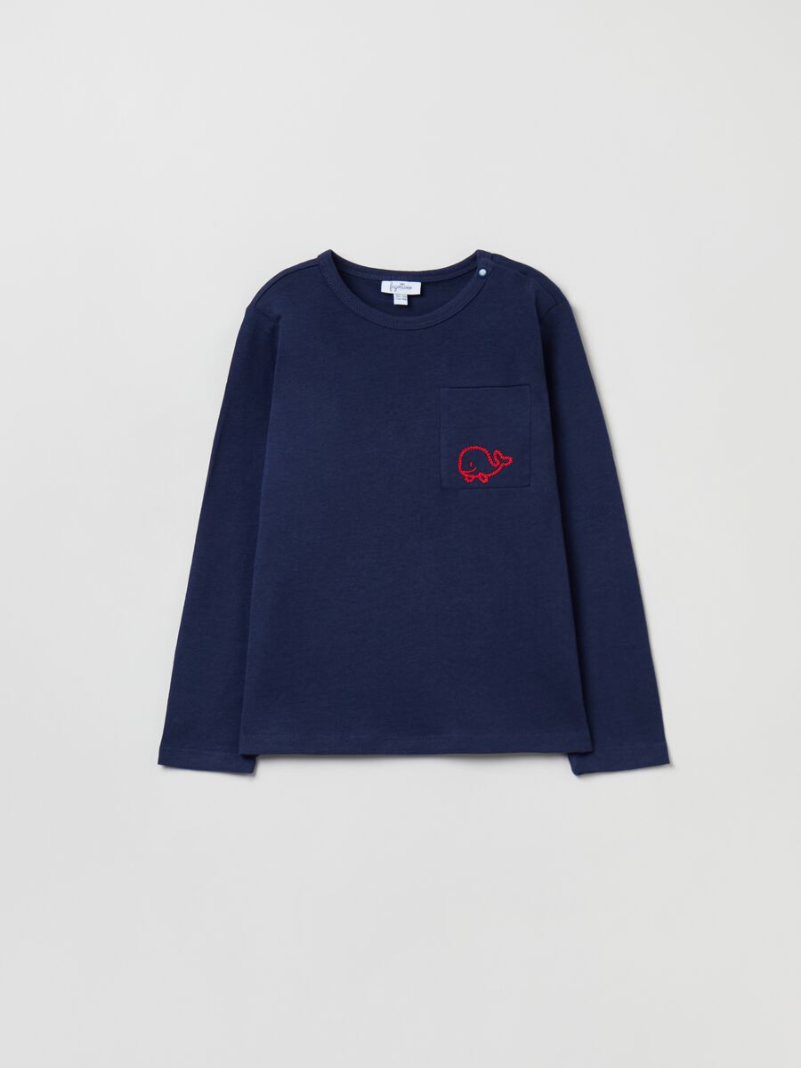 Long-sleeved T-shirt with pocket_0