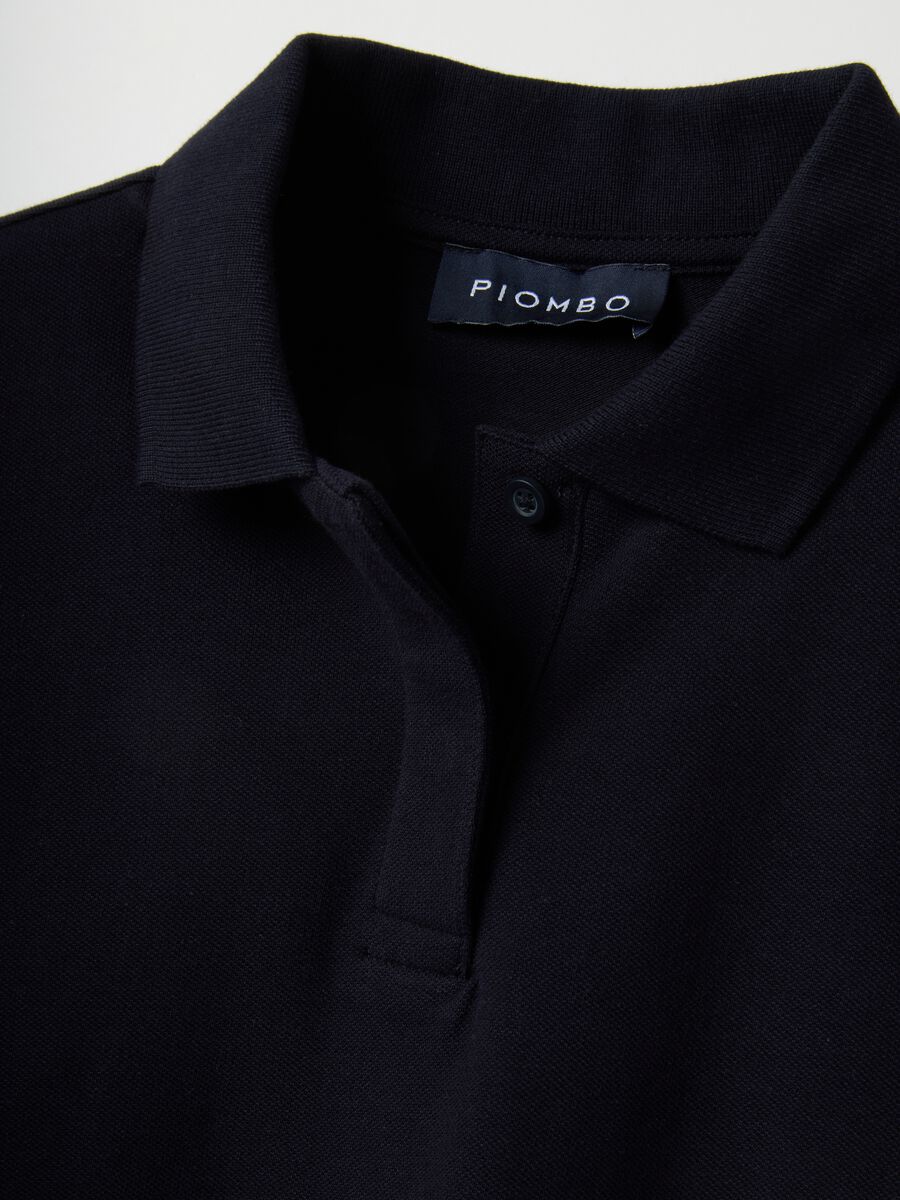 Black pure cotton polo regular fit_5