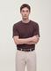 Brown pure cotton crew-neck T-shirt, relaxed fit_1