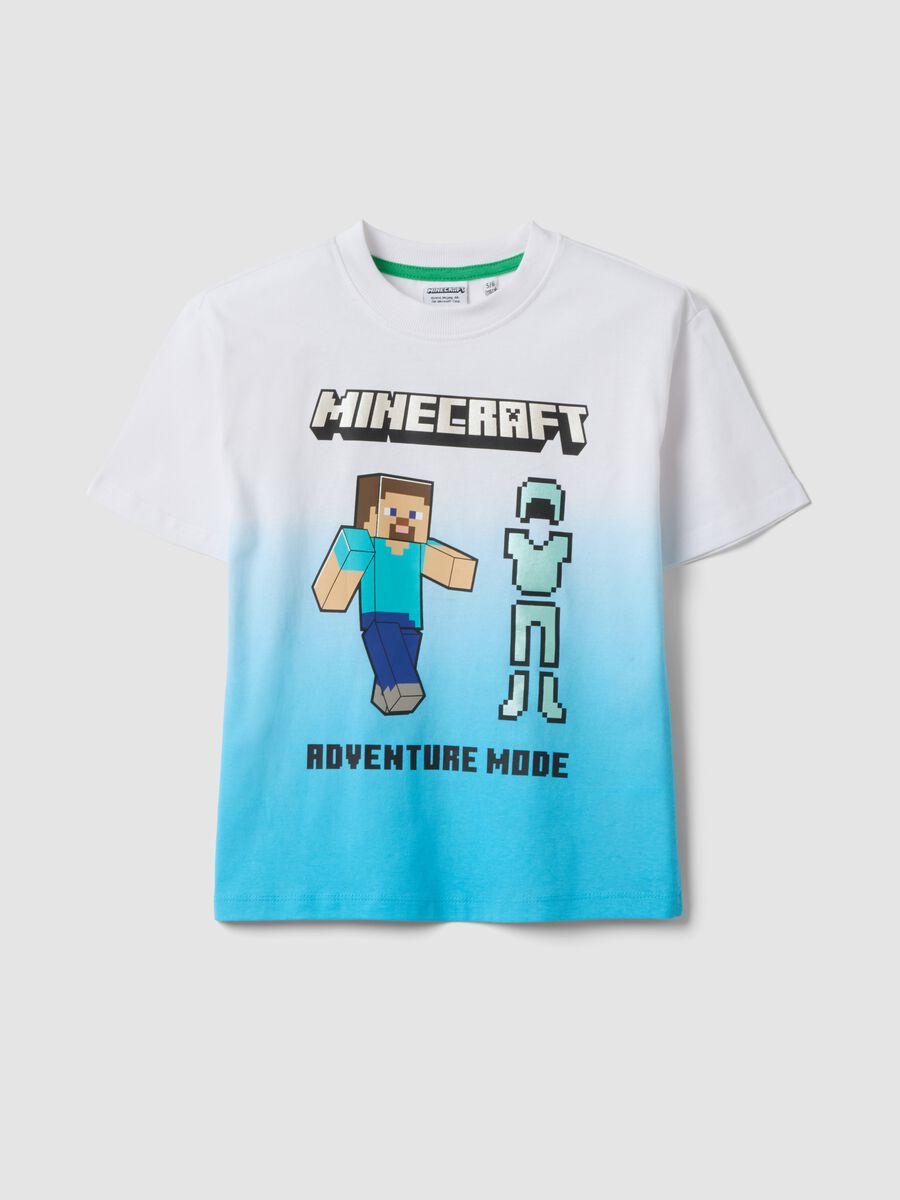 Kids&rsquo; multicolour pure cotton Minecraft oversized T-shirt_0