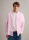 Pink pure linen shirt with button-down collar, regular fit_0