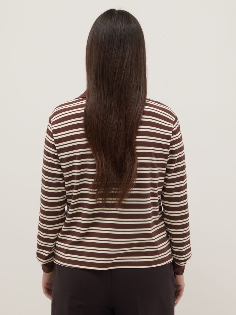 Multicolour Striped Stretch Cotton Polo Regular Fit_2