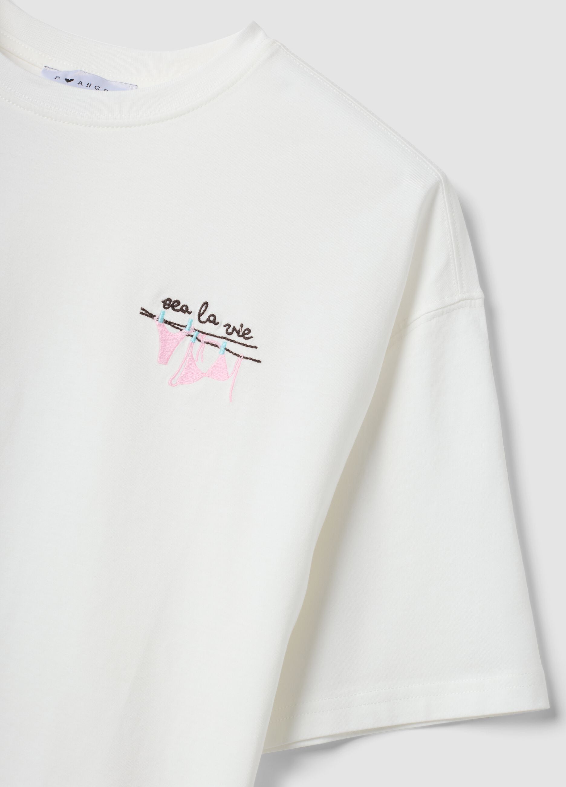 White pure cotton short-sleeve T-shirt