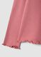 Rosa T-Shirt aus elastischer Bio-Baumwolle mit Stehkragen_3