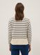 White cotton-stretch top with blue stripes, regular fit_2