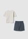 Multicolour pure cotton shorts set for boys with prints_1