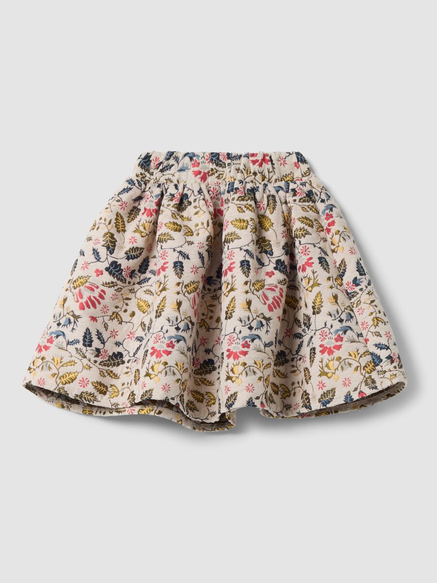 Multicolour floral viscose-blend skirt_2