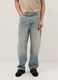 Blue baggy jeans in pure stretch cotton_2