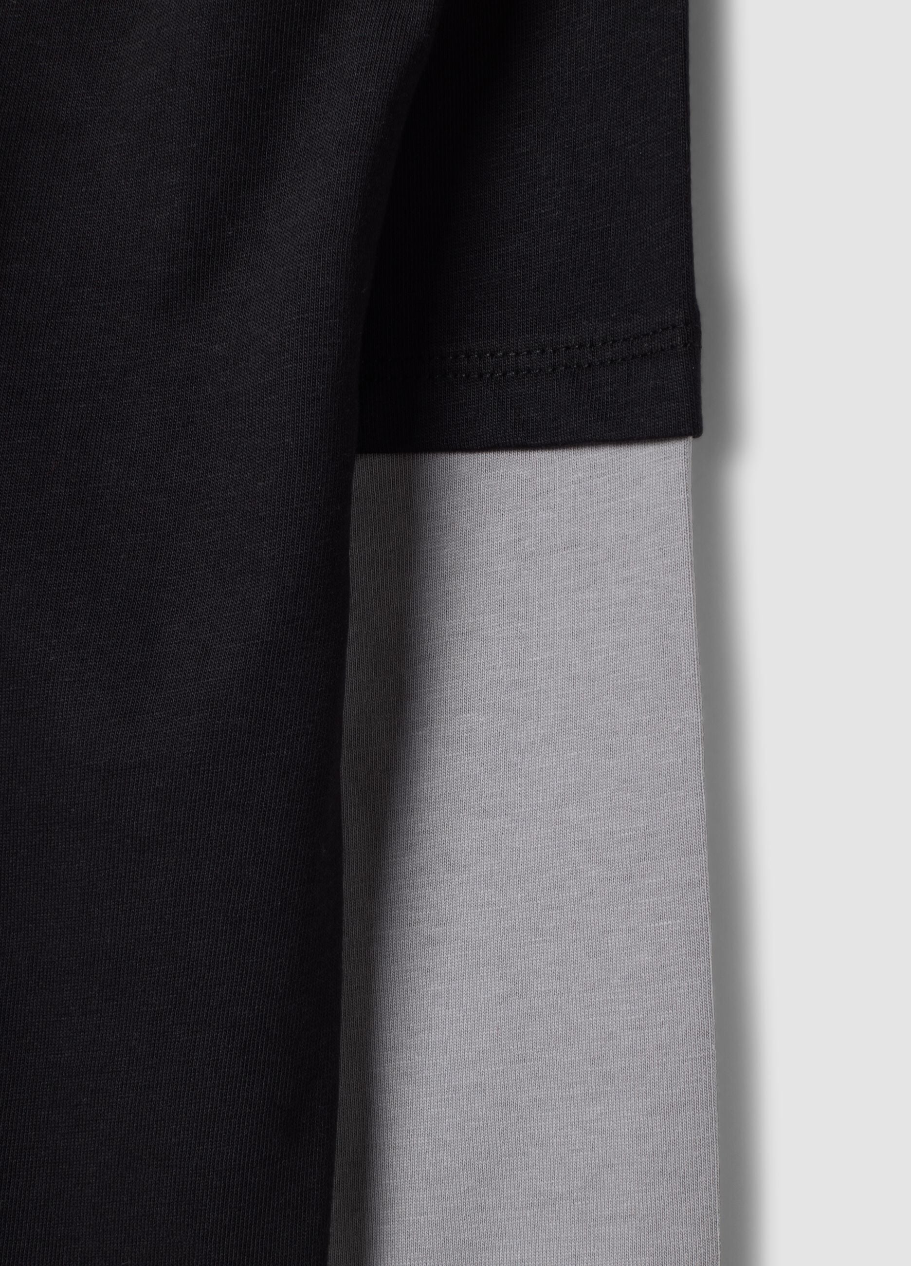 T-shirt preta em algod&atilde;o puro com decote redondo e estampado Minecraft &ndash; corte oversized