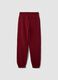 Red relaxed-fit joggers in pure organic cotton with check print_2