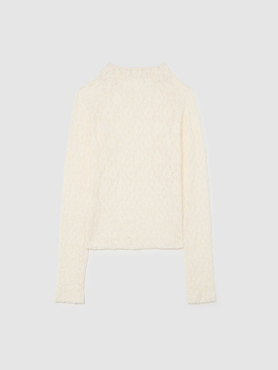 Langärmliges weißes Spitzen-T-Shirt_4