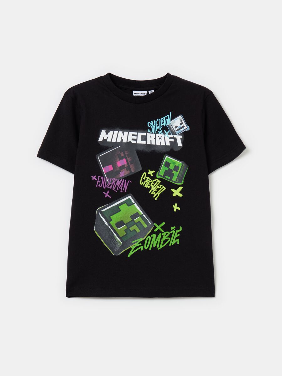 Camiseta de algodón con estampado Minecraft_0