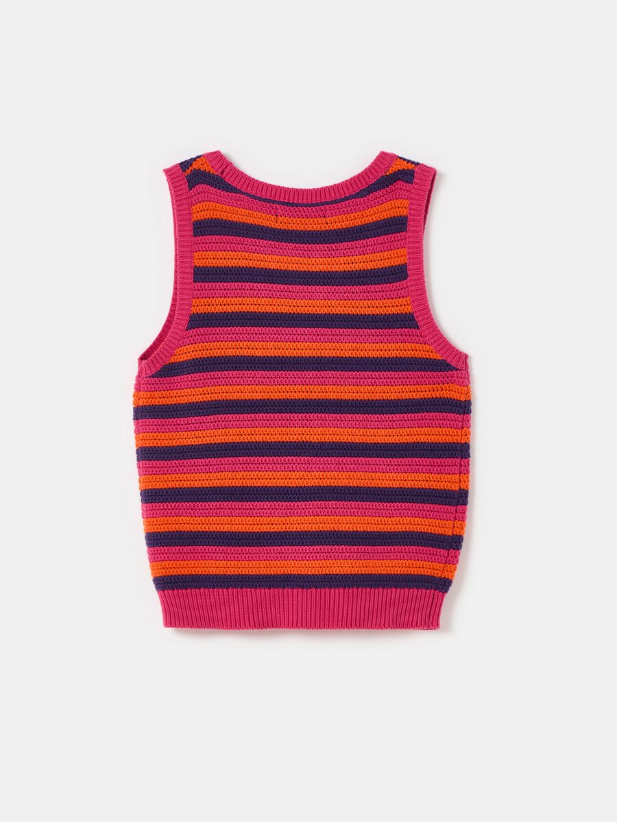 Knit tank top with multicoloured stripes_4