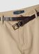 Beige pure cotton chinos regular fit with belt_1