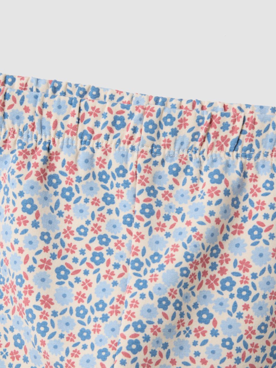 Grey floral stretch cotton leggings_3