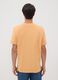 Orange pure cotton jersey T-shirt with chest print, regular fit_3