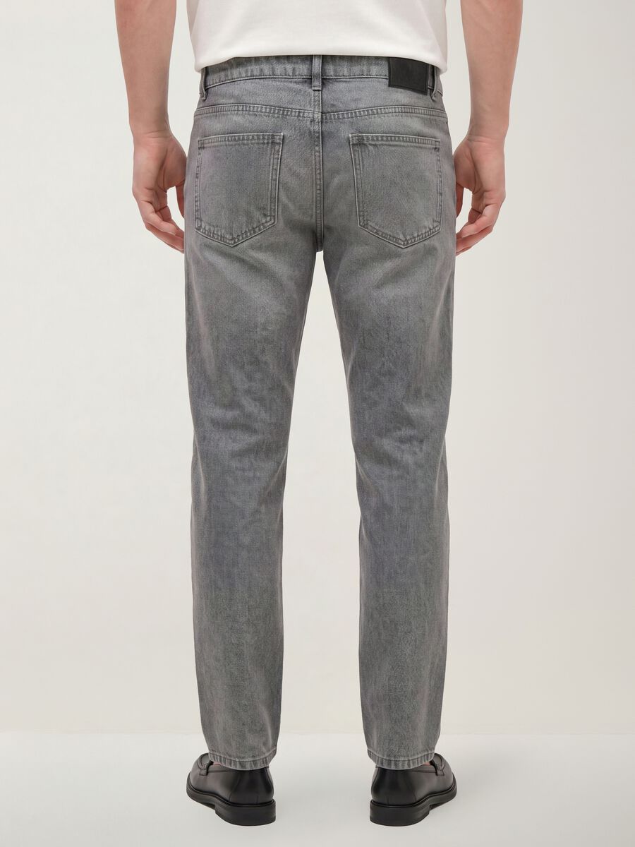 Grey slim-fit jeans in cotton and viscose blend_2