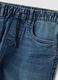 Jeans blu in cotone elasticizzato con vita elasticizzata per ragazzo_2