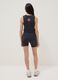 High-waisted black stretch cotton shorts_1
