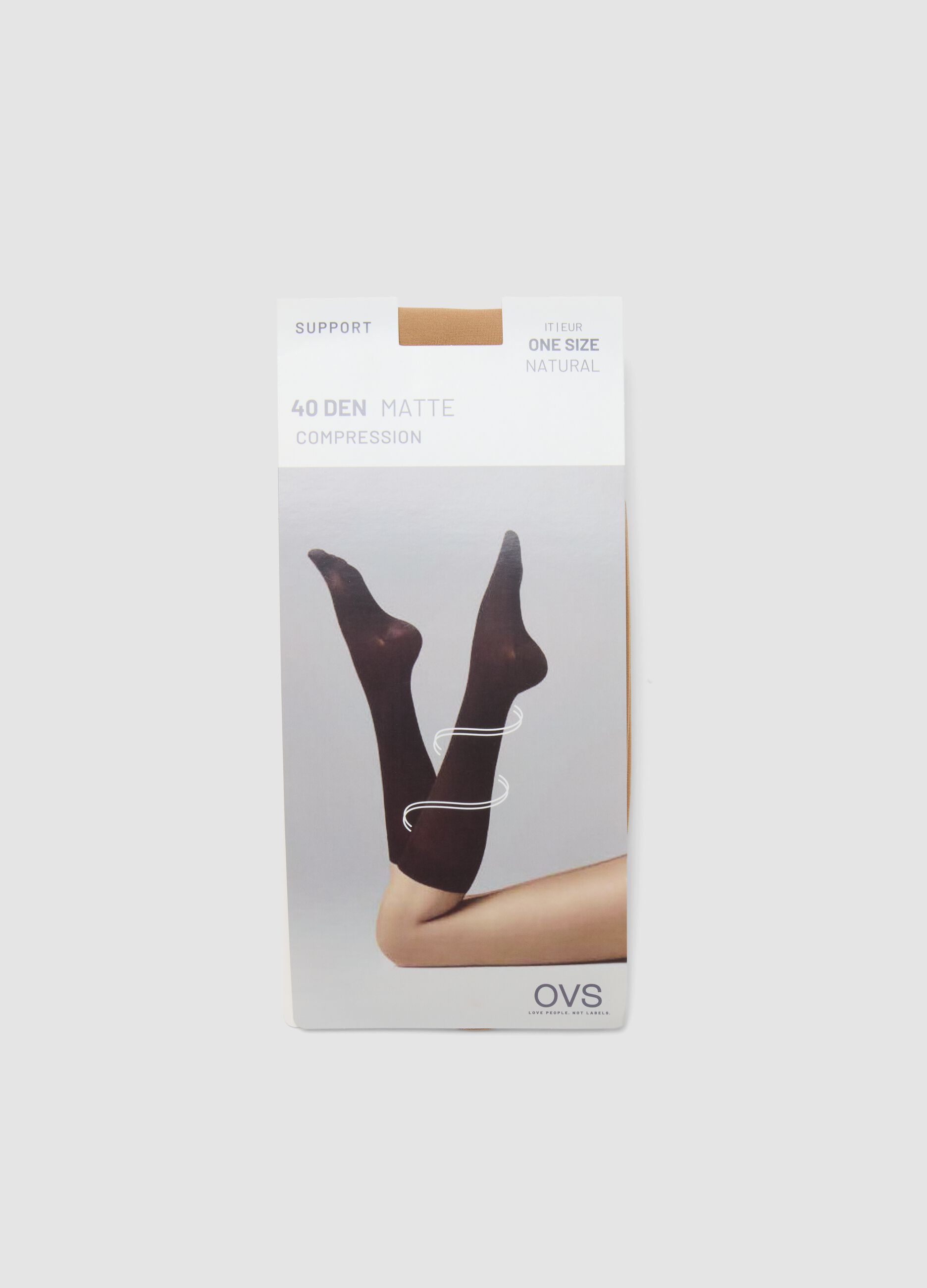 Beige platzsparende Socken aus Stretchgewebe