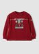Camiseta roja de algod&oacute;n puro con cuello redondo y estampado racing para beb&eacute; ni&ntilde;o_0